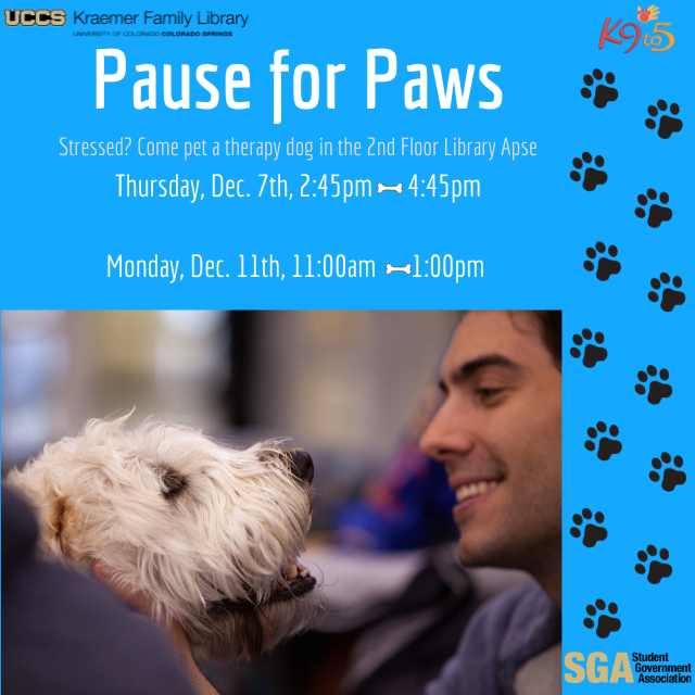 Pause for Paws Fall 2023 Kraemer Family Library